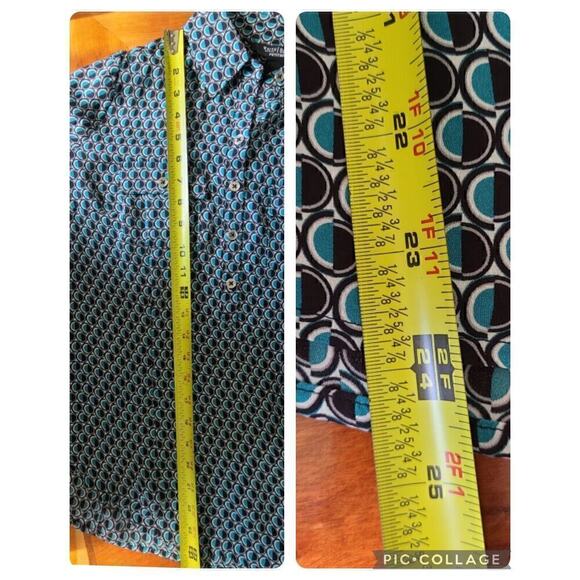 WHBM Silk Popover Blouse Shirt 8P Petite Academia Preppy Roll Tab Sleeve Office - Picture 12 of 12